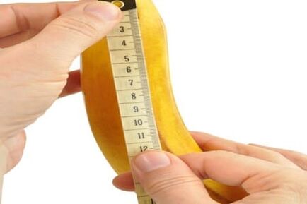 La misura della banana simboleggia la misura del pene